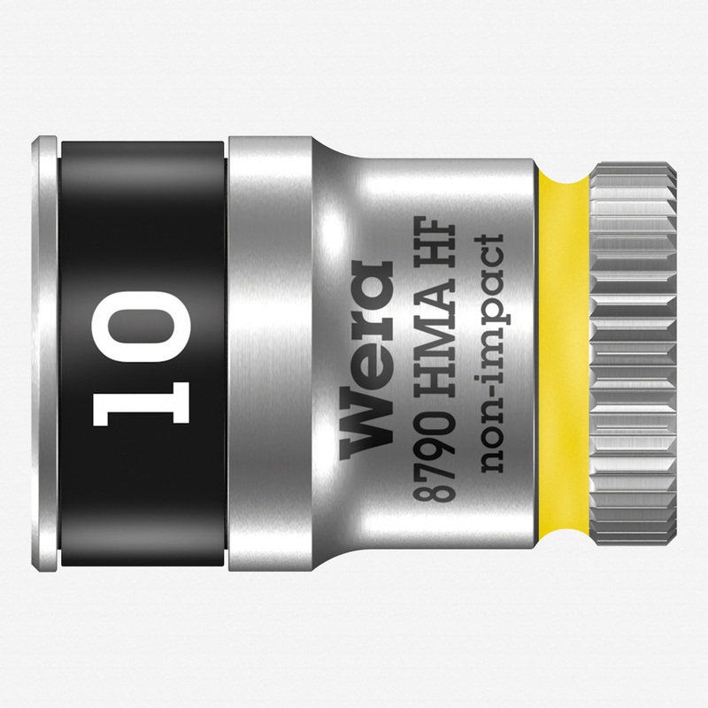 Wera 003725 8790 HMA HF Zyklop Socket, 1/4" Drive with Holding Function - 10mm