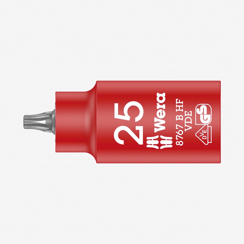 Wera 004921 VDE HF Torx Bit 3/8" Drive Socket, T25