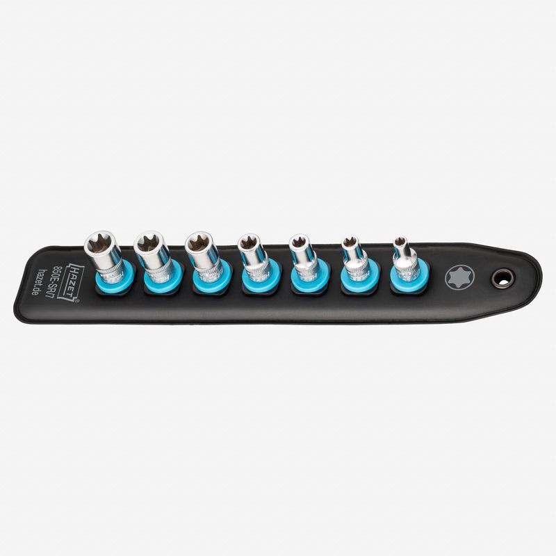 Hazet 850E-SR/7 SmartRail External Torx Socket Set, 1/4" Drive, 7 Pieces