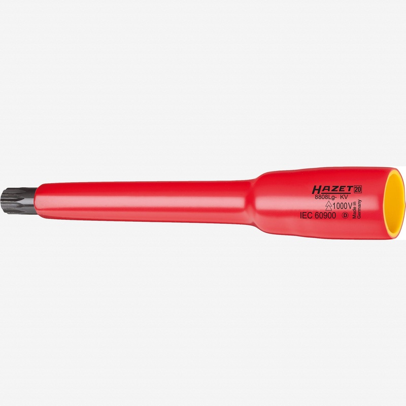 Hazet 8808LG Insulated 3/8" XZN Bit Socket - Long, M10