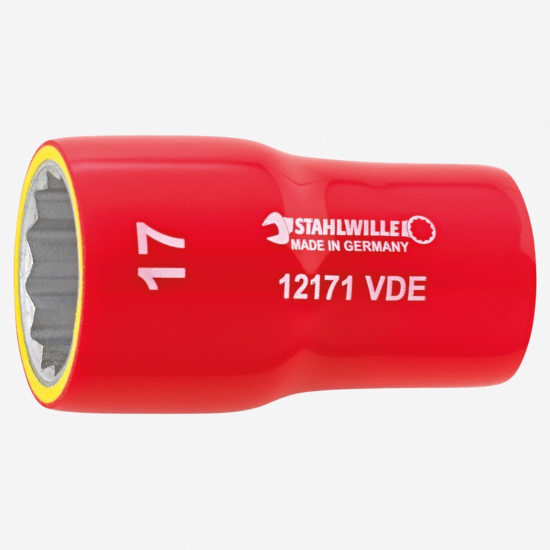 Stahlwille 12171 VDE Socket, 12 Point, 7 mm, 3/8" Drive