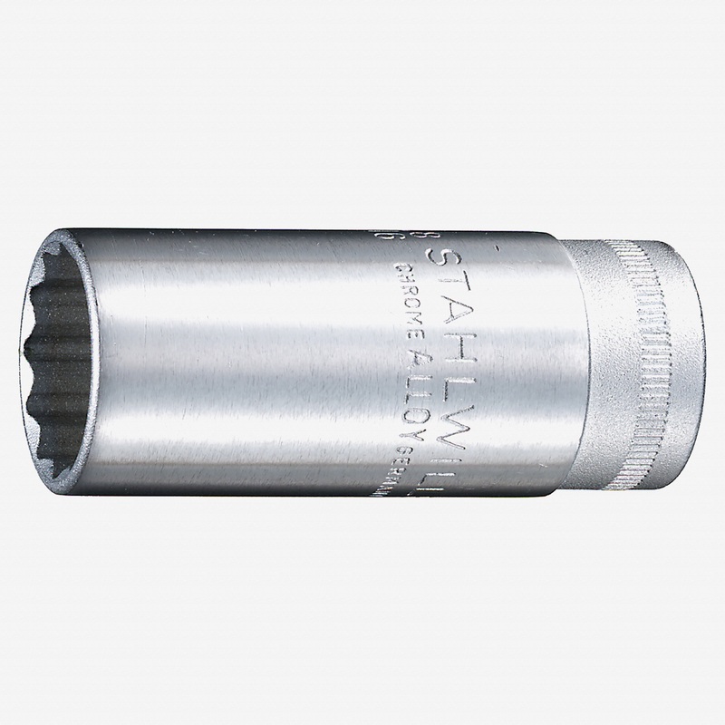 Stahlwille 46a Extra Deep Socket, 3/8" Drive, 12 Point, 1/4"