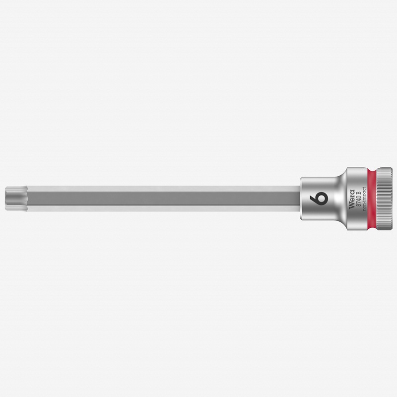 Wera 003052 8740 B Zyklop Hex Bit Socket, 3/8" Drive, 6.0 x 107 mm