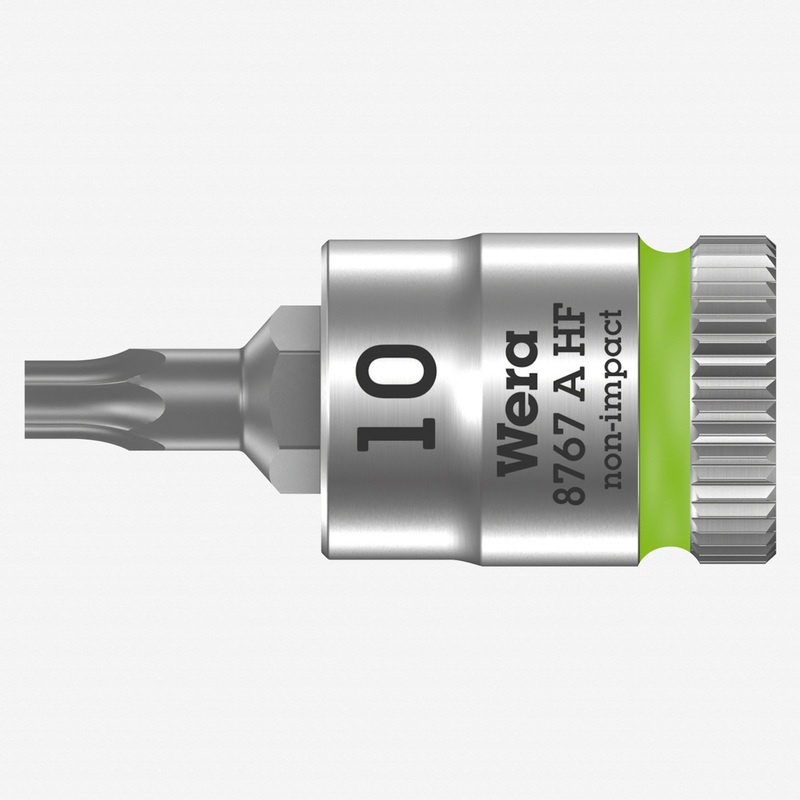 Wera 003362 8767 A HF Torx Zyklop Bit Socket 1/4" Drive with Holding Function , TX 10 x 28 mm