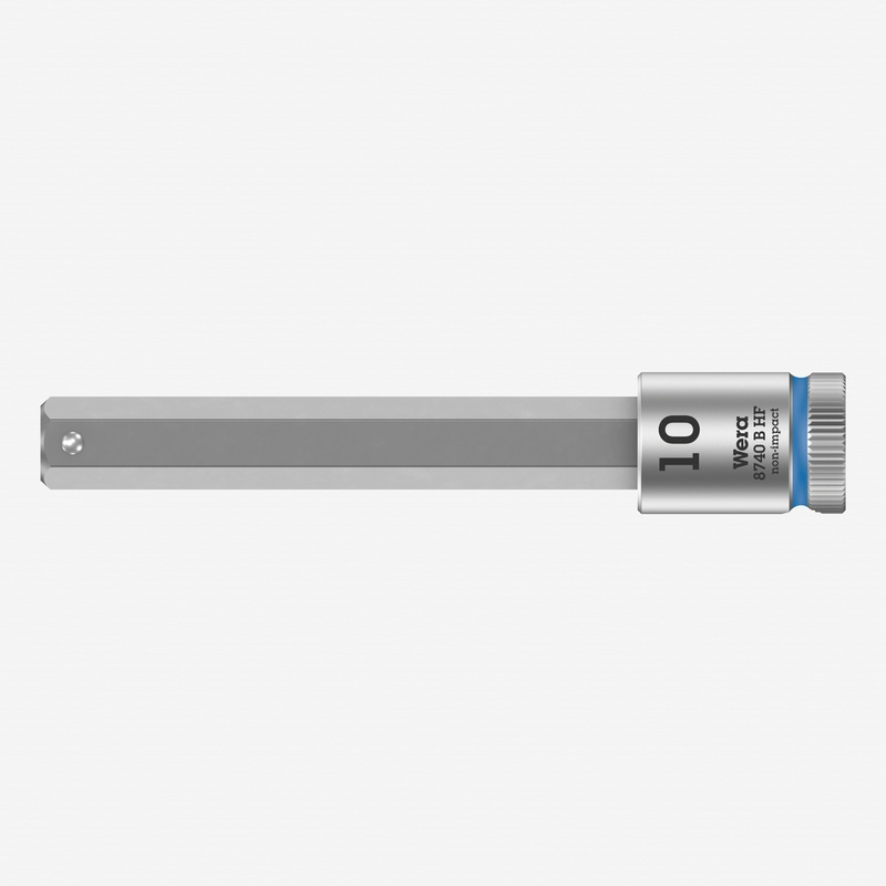 Wera 003044 3/8" Drive Zyklop Hex-Plus Bit Socket with Holding Function 10 mm Long