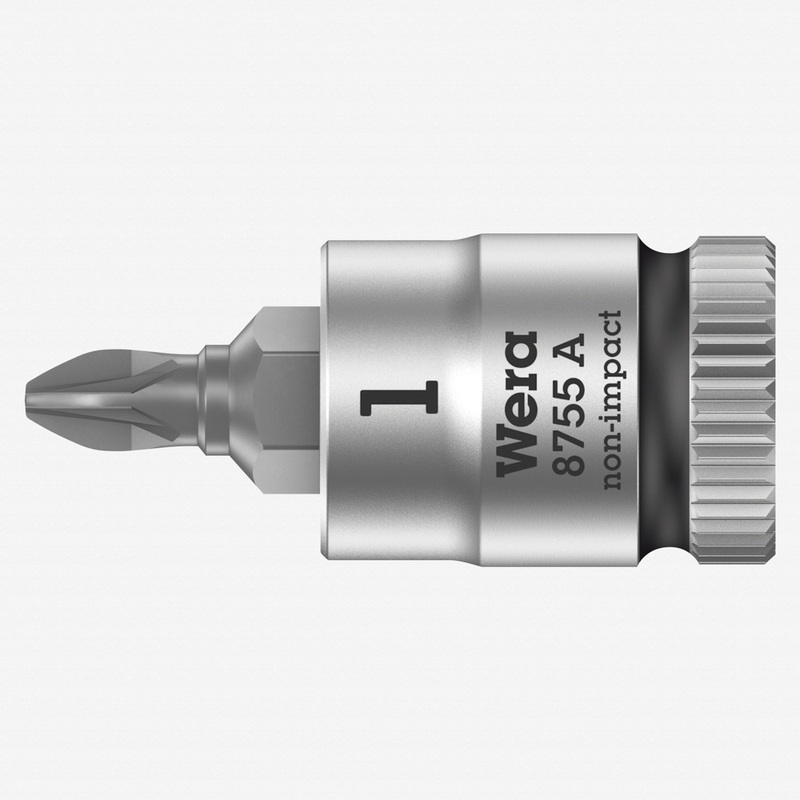 Wera 003353 8755 A PZ Zyklop Bit Socket with 1/4" Drive, PZ 1 x 28 mm