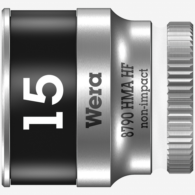 Wera 003010 8790 HMA HF Zyklop Socket, 1/4" Drive with Holding Function - 15mm
