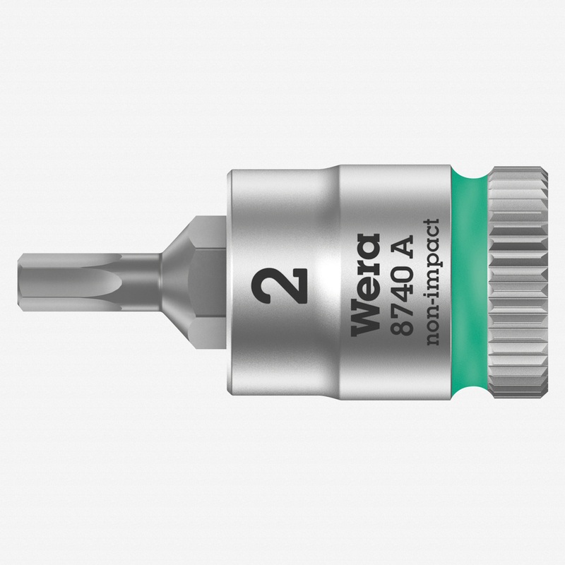 Wera 003330 8740 A Zyklop Hex Bit Socket with 1/4" Drive, 2.0 x 28 mm