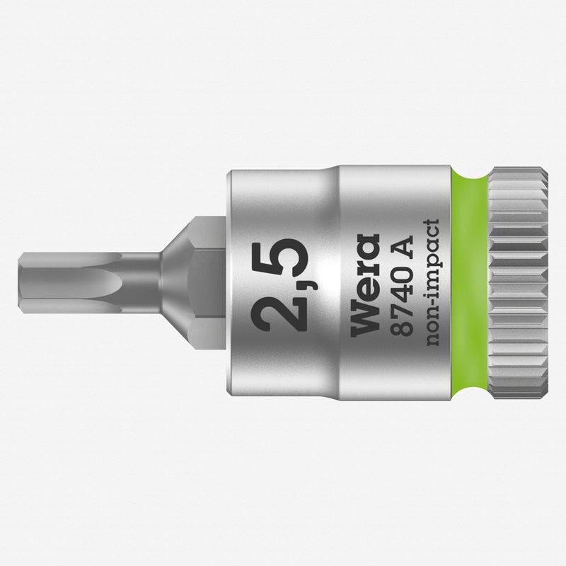 Wera 003331 8740 A Zyklop Hex Bit Socket with 1/4" Drive, 2.5 x 28 mm