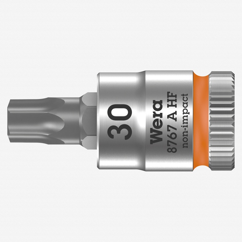 Wera 003369 8767 A HF Torx Zyklop Bit Socket 1/4" Drive with Holding Function , TX 30 x 28 mm