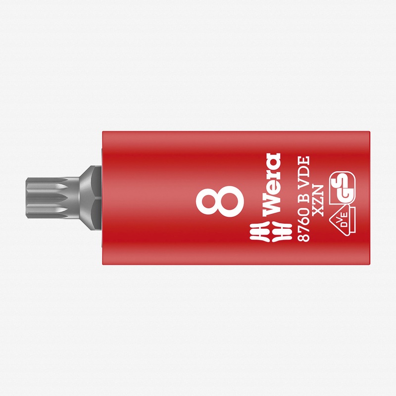 Wera 004940 VDE XZN Bit 3/8" Drive Socket, M8