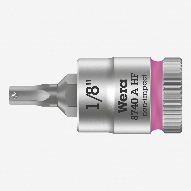 Wera 003383 8740 A 1/4" Drive Zyklop Hex-Plus Bit Socket with Holding Function 1/8"