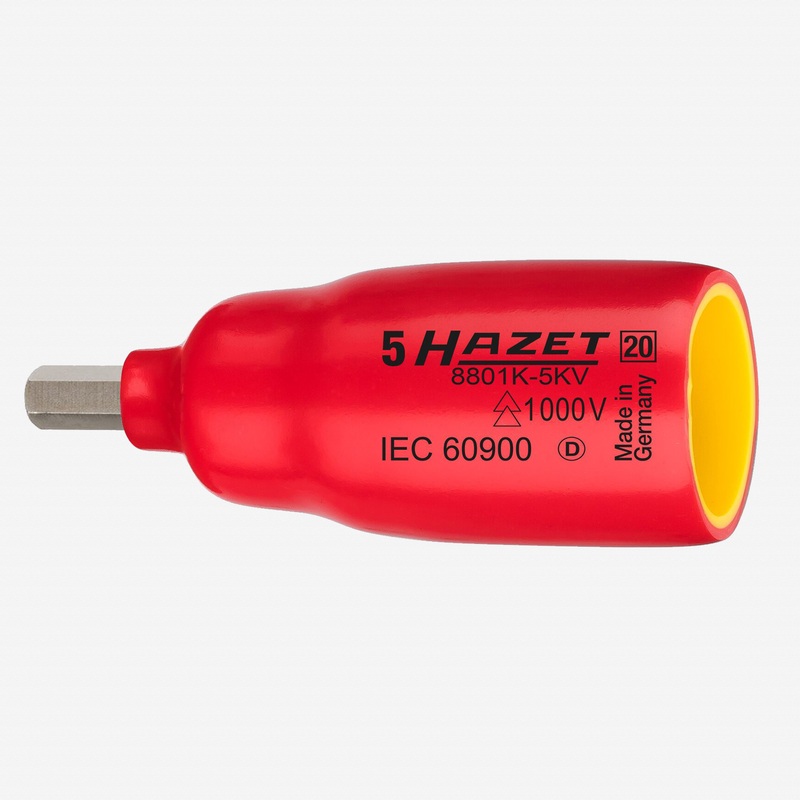 Hazet 8801K Insulated 3/8" Hex Bit Socket, 5.0mm