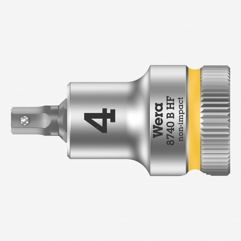 Wera 003031 3/8" Drive Zyklop Hex-Plus Bit Socket with Holding Function 4.0 mm