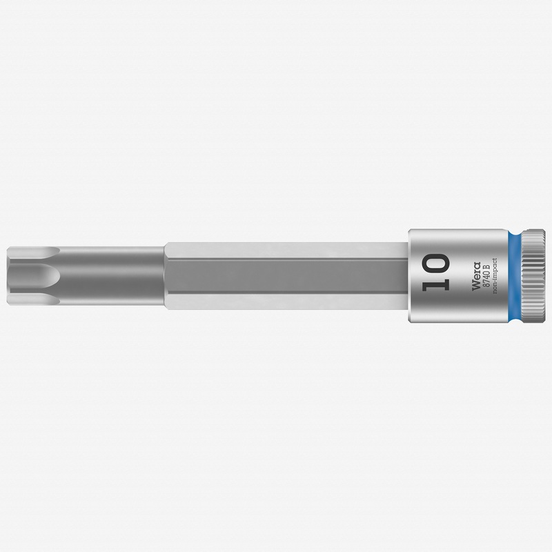 Wera 003056 8740 B Zyklop Hex Bit Socket, 3/8" Drive, 10.0 x 100 mm