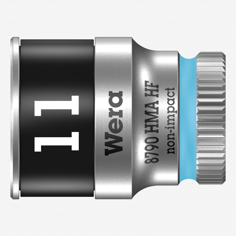 Wera 003726 8790 HMA HF Zyklop Socket, 1/4" Drive with Holding Function - 11mm