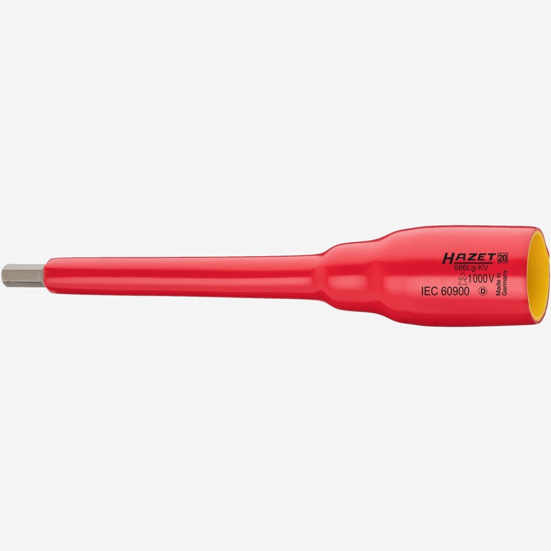 Hazet 986LG Insulated 1/2" Hex Bit Socket, 8.0mm