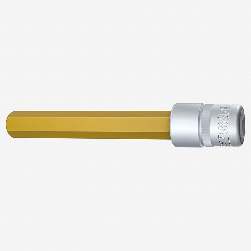 Hazet HZ986SL-14 14 mm Titanium Nitride Hex Socket, 1/2" Drive, 140 mm