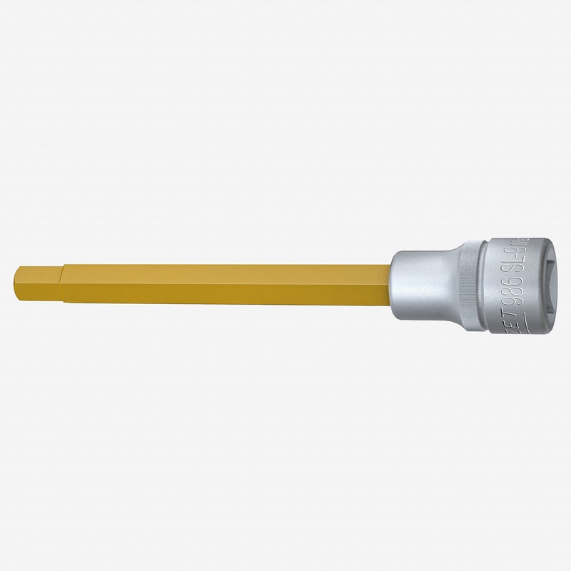 Hazet HZ986SL-9 9 mm Titanium Nitride Hex Socket, 1/2" Drive, 140 mm