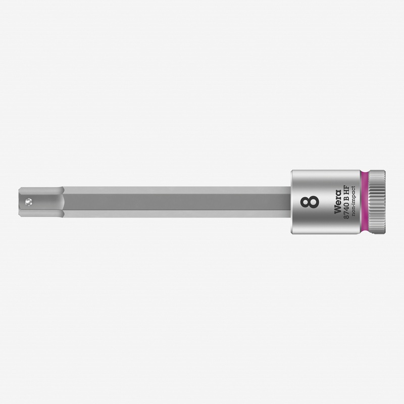Wera 003040 3/8" Drive Zyklop Hex-Plus Bit Socket with Holding Function 8.0 mm Long