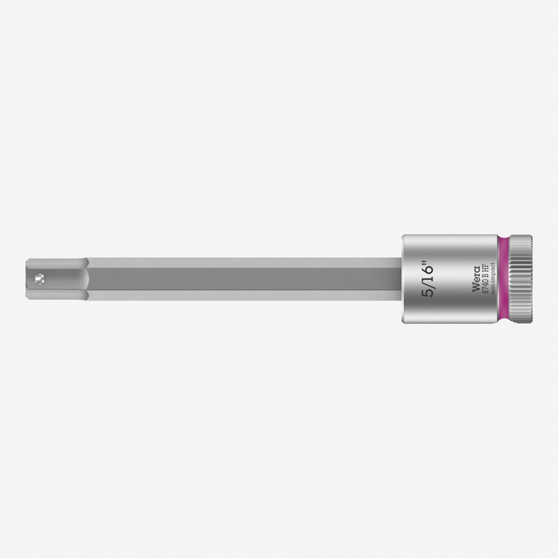 Wera 003092 3/8" Drive Zyklop Hex-Plus Bit Socket with Holding Function 5/16" Long
