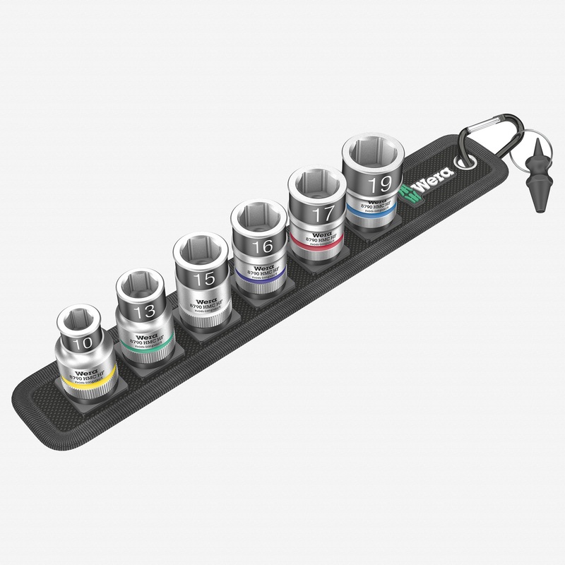 Wera 003995 Belt C 1 Zyklop Socket Set with Holding Function, 1/2" Drive, 7 Pieces