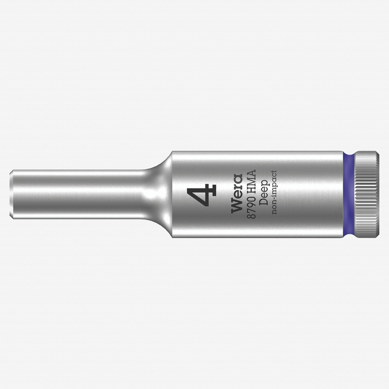Wera 004500 Deep Socket, 4.0 x 1/4"