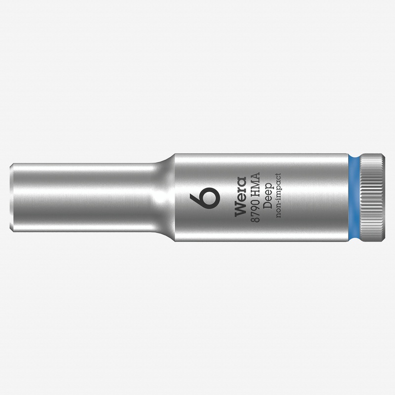 Wera 004503 Deep Socket, 6.0 x 1/4"