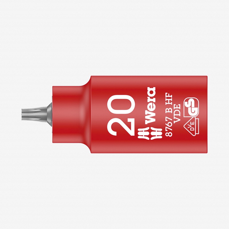 Wera 004920 VDE HF Torx Bit 3/8" Drive Socket, T20