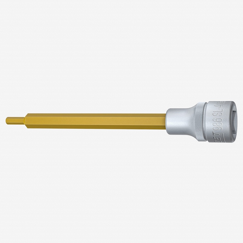 Hazet HZ986SL-4 4 mm Titanium Nitride Hex Socket, 1/2" Drive, 140 mm