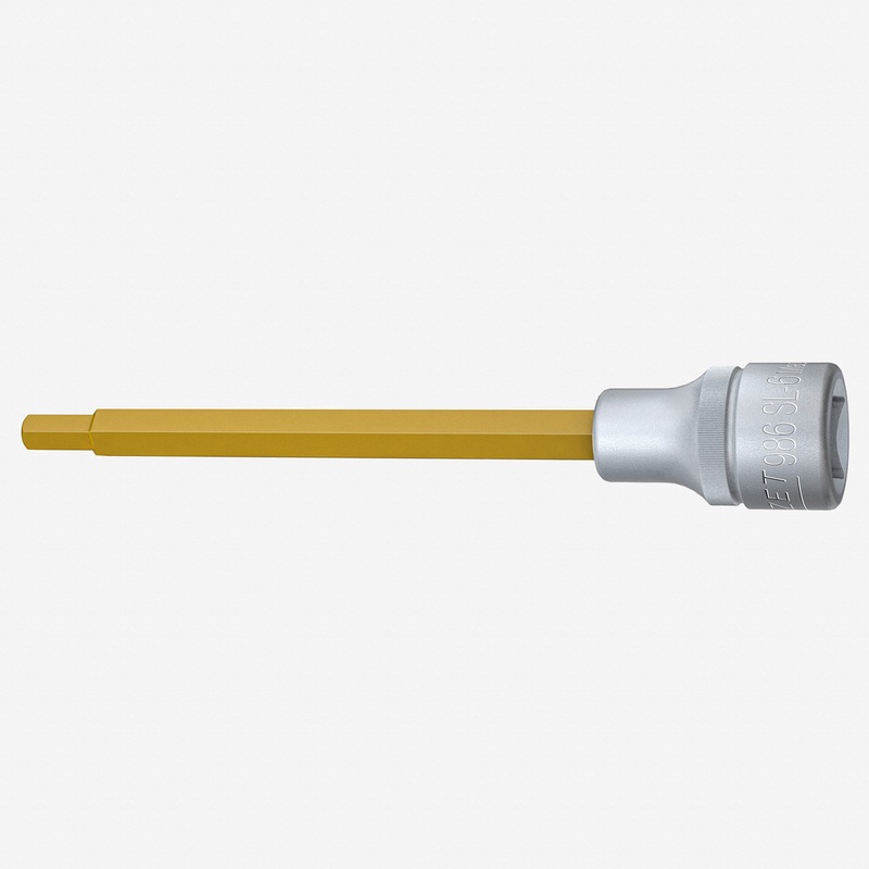 Hazet HZ986SL-6 6 mm Titanium Nitride Hex Socket, 1/2" Drive, 140 mm