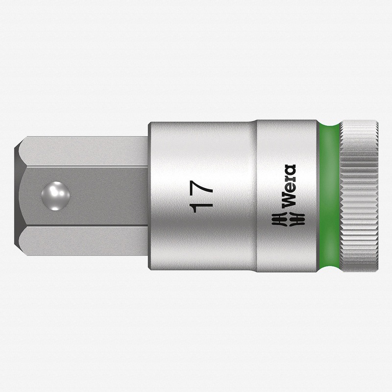 Wera 003828 1/2" Drive Zyklop Hex-Plus Bit Socket with Holding Function 17mm