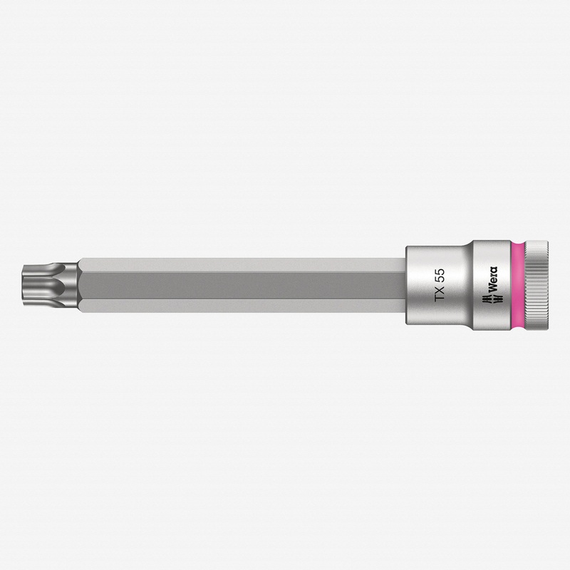 Wera 003857 1/2" Drive Zyklop Torx Bit Socket with Holding Function T55 Long