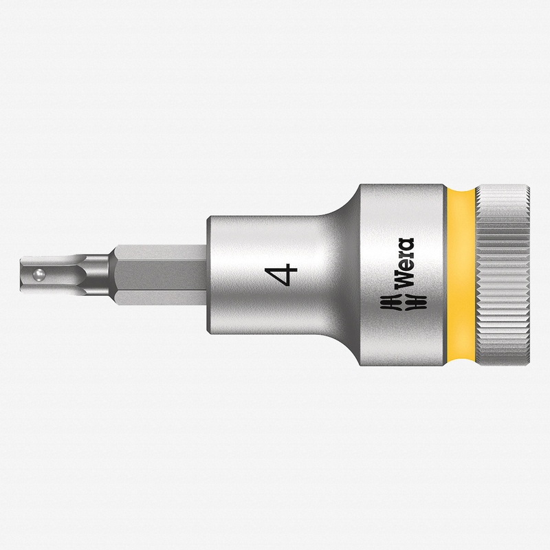 Wera 003820 1/2" Drive Zyklop Hex-Plus Bit Socket with Holding Function 4mm