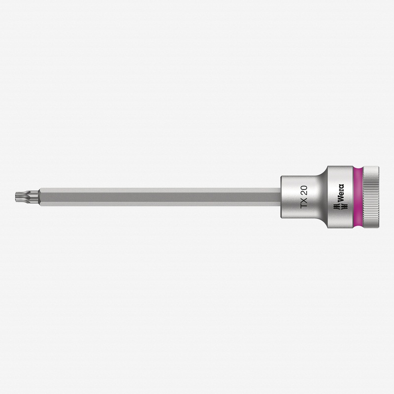 Wera 003850 1/2" Drive Zyklop Torx Bit Socket with Holding Function T20 Long