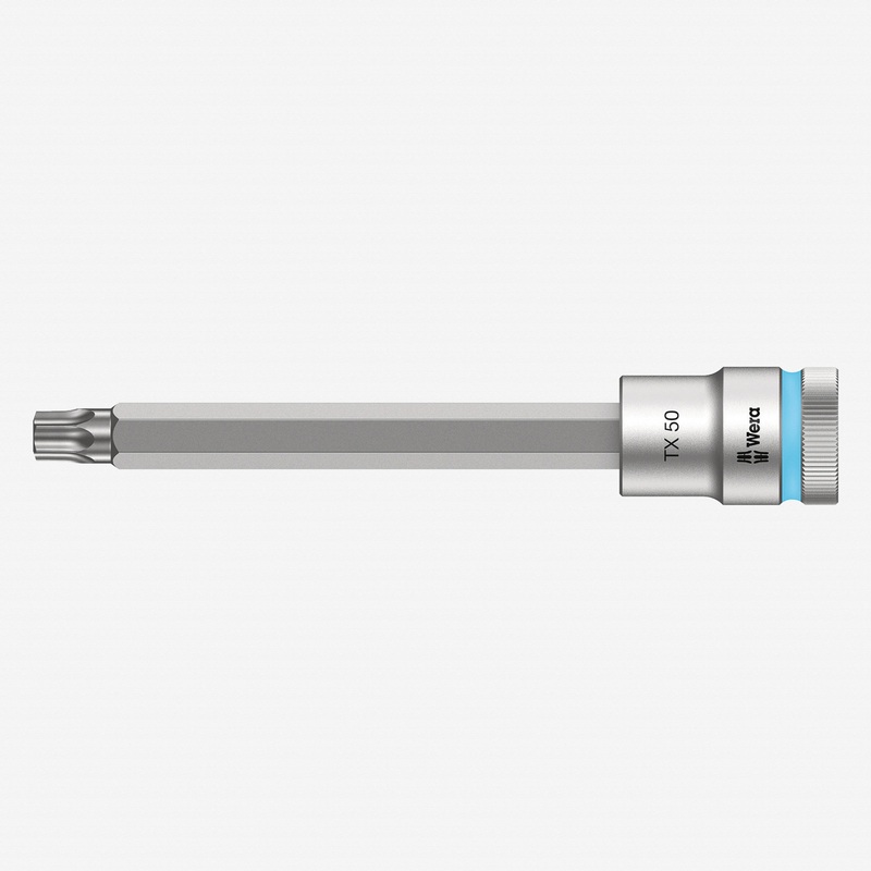 Wera 003856 1/2" Drive Zyklop Torx Bit Socket with Holding Function T50 Long