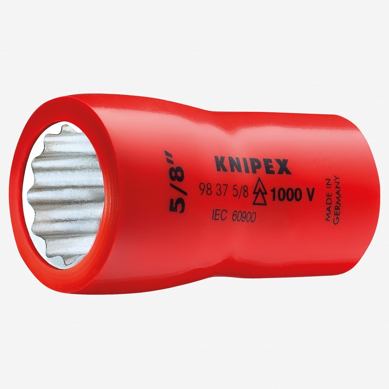 Knipex Insulated 7/16" Socket, 3/8" Drive, 12 Point