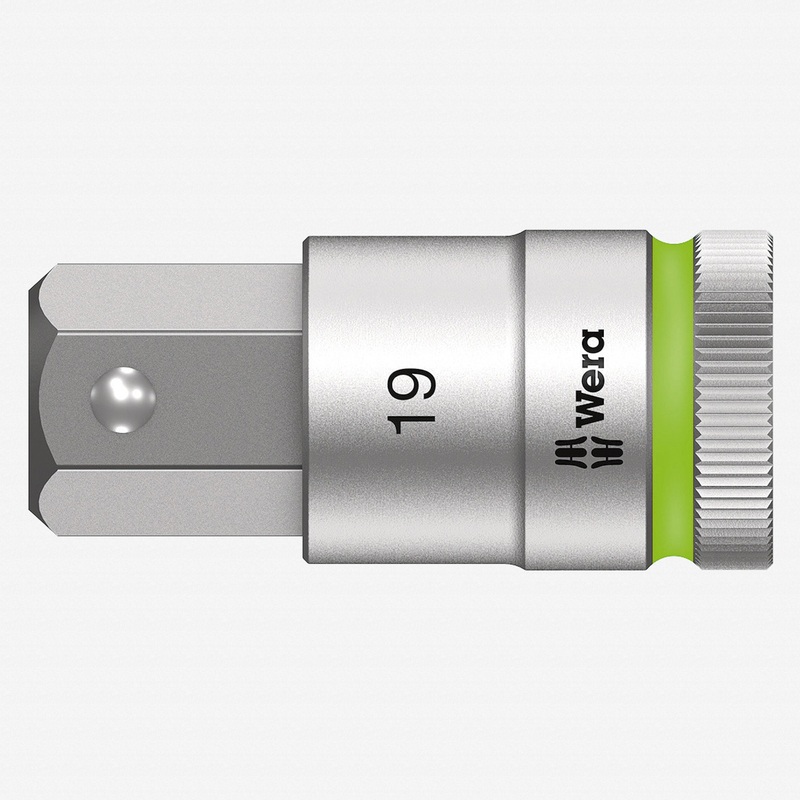 Wera 003829 1/2" Drive Zyklop Hex-Plus Bit Socket with Holding Function 19mm