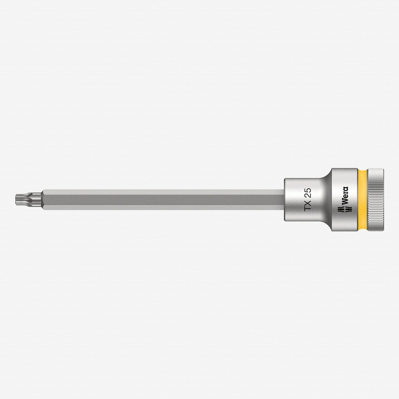 Wera 003851 1/2" Drive Zyklop Torx Bit Socket with Holding Function, T25 Long