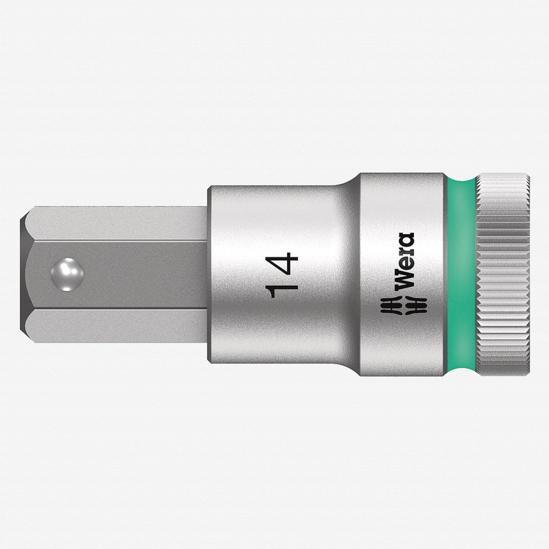 Wera 003827 1/2" Drive Zyklop Hex-Plus Bit Socket with Holding Function 14mm