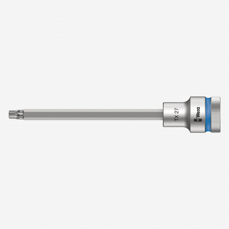 Wera 003852 1/2" Drive Zyklop Torx Bit Socket with Holding Function T27 Long