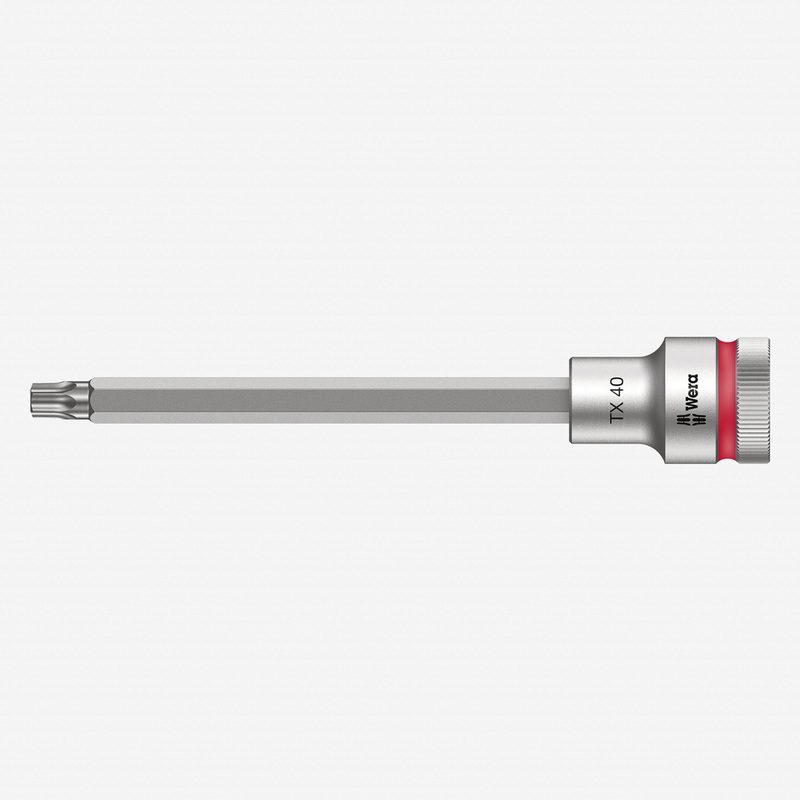Wera 003854 1/2" Drive Zyklop Torx Bit Socket with Holding Function T40 Long