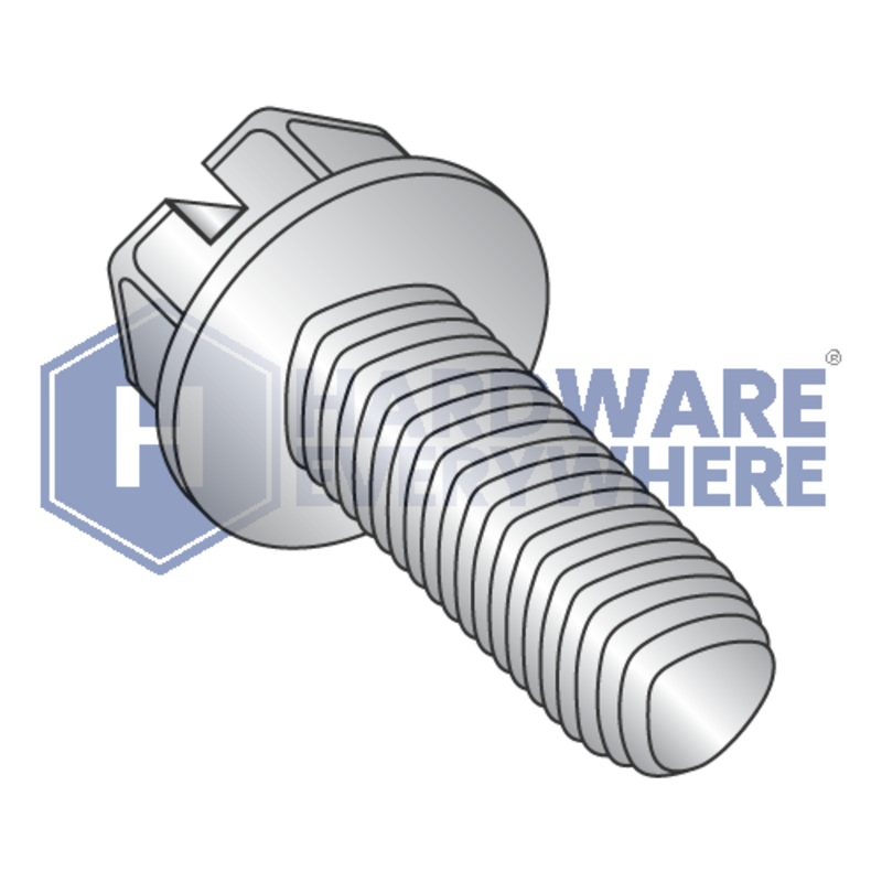 10-24 X 5/8 Thread Forming Screws / Slotted / Hex Washer Head / 410 Stainless / Plain / Taptite Alternate