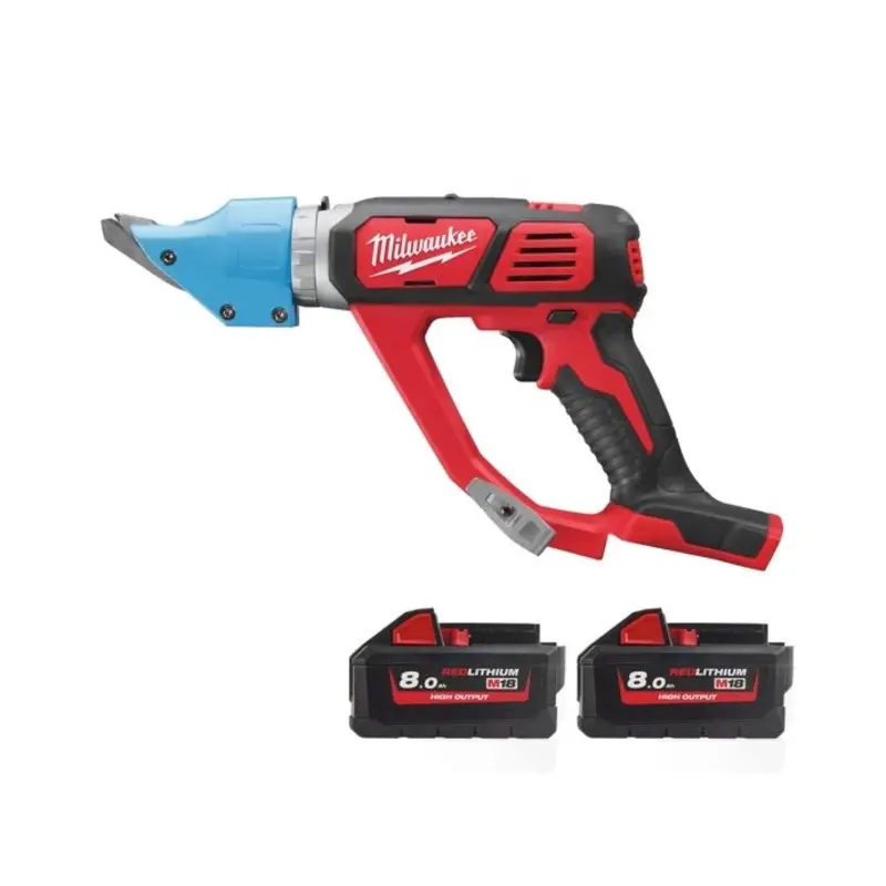 Milwaukee M18BMS20 18V 2.0mm Cordless Metal Shear With 2 x 8.0Ah Batteries