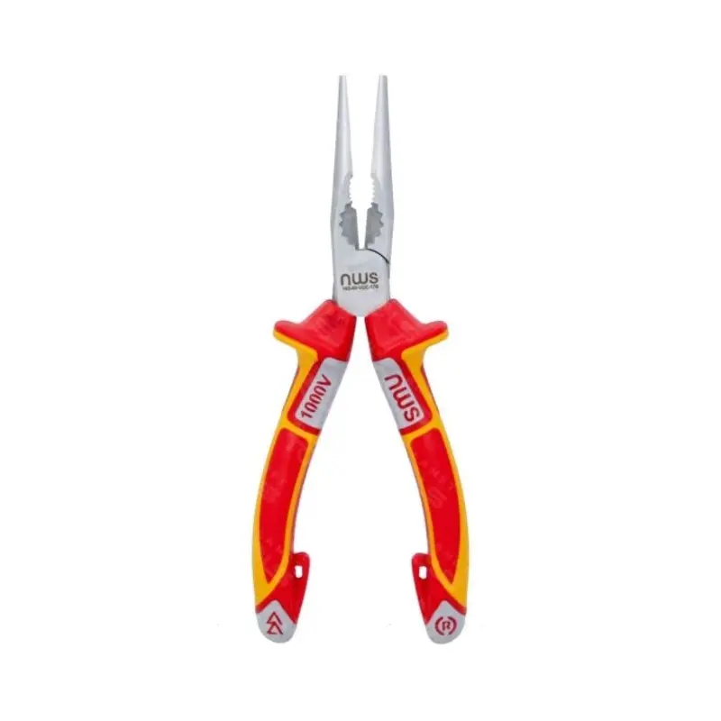 NWS Long Nose Pliers VDE Straight Chain 170mm