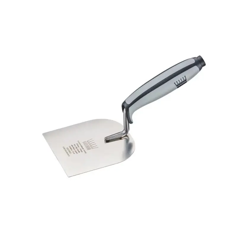 RAGNI S/Steel Rounded Margin Trowel 40Mm + Soft Grip Handle