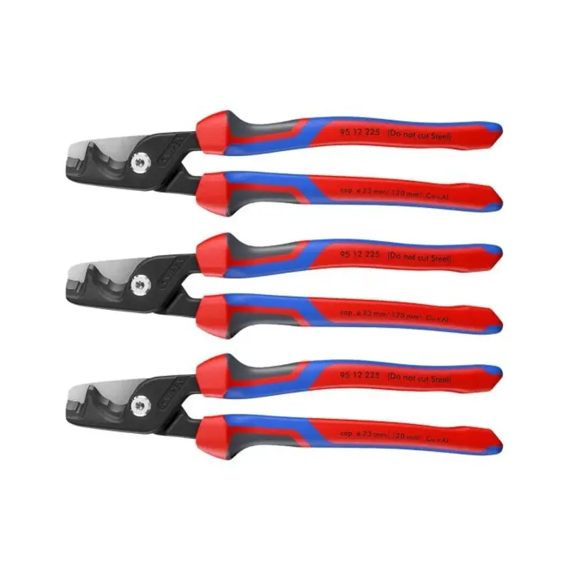 Knipex StepCut XL Cable Shears Cutting Pliers Comfort Handles 225mm Pack of 3