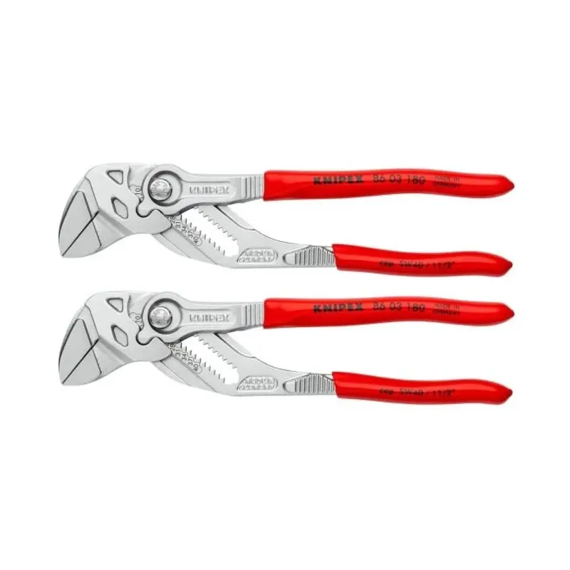 KNIPEX Chrome Plier Wrenches 180mm Pack of 2