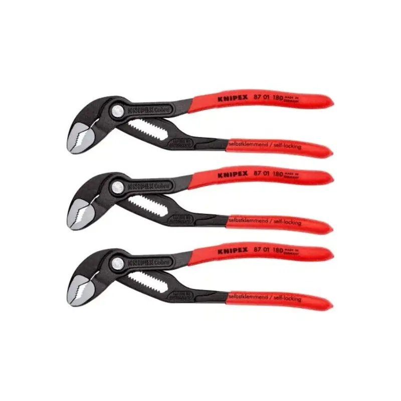 KNIPEX Cobra High-Tech Water Pump Pliers 180mm Pack of 3