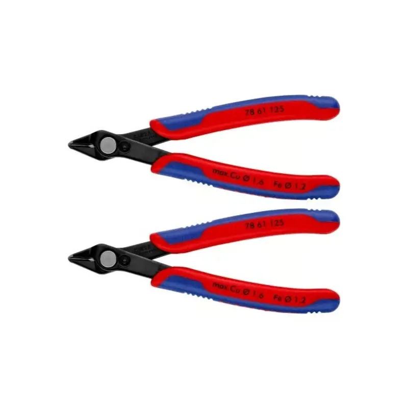 KNIPEX Electronic Super Knips With Multi Component Grips Burnished 125 mm Pack of 2